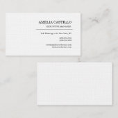 Linen Trendy Modern Elegant Minimalist Visitekaartje (Voorkant / Achterkant)