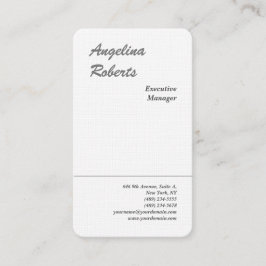Linen trendy script professionele platte minimalis visitekaartje