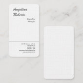 Linen trendy script professionele platte minimalis visitekaartje (Voorkant / Achterkant)