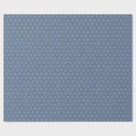 Linen Two Tone Dusty Blue Kerstmis Cadeaupapier (Vlak)
