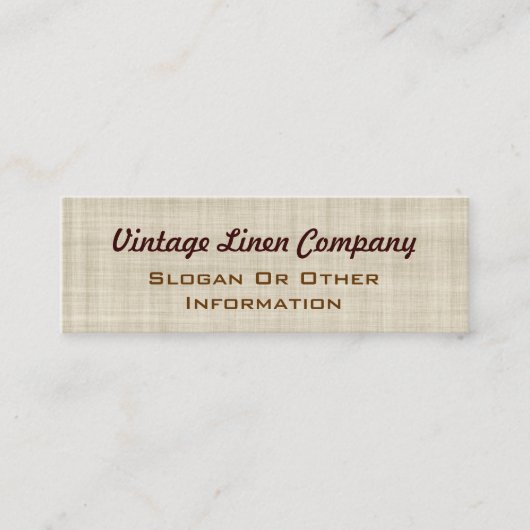 Linen-Visitekaartjes Mini Visitekaartje (Voorkant)