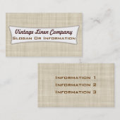  Linen-Visitekaartjes Visitekaartje (Voorkant / Achterkant)