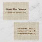  Linen-Visitekaartjes Visitekaartje (Voorkant / Achterkant)
