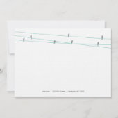 Linen vogels op een kaart van de draadnoot notitiekaartje (Voorkant)