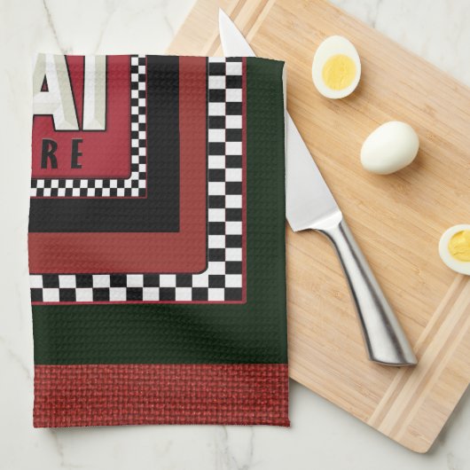 Linen Watch Retro Sign Kitchen Towelen Theedoek (Quarter Fold)