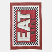 Linen Watch Retro Sign Kitchen Towelen Theedoek (Verticaal)