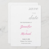Linen Wedding Professional Minimalist Modern Plain Save The Date (Voorkant / Achterkant)