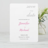 Linen Wedding Professional Minimalist Modern Plain Save The Date (Staand voorkant)