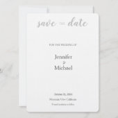 Linen Wedding Professional Minimalist Modern Plain Save The Date (Voorkant)