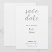 Linen Wedding Professional Minimalist Modern Plain Save The Date (Voorkant / Achterkant)