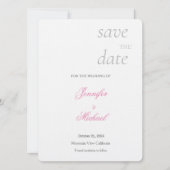 Linen Wedding Professional Minimalist Modern Plain Save The Date (Voorkant)