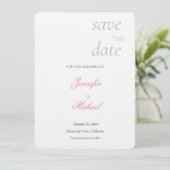 Linen Wedding Professional Minimalist Modern Plain Save The Date (Staand voorkant)