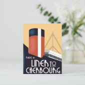 Liner aan Cherbourg Briefkaart (Staand voorkant)