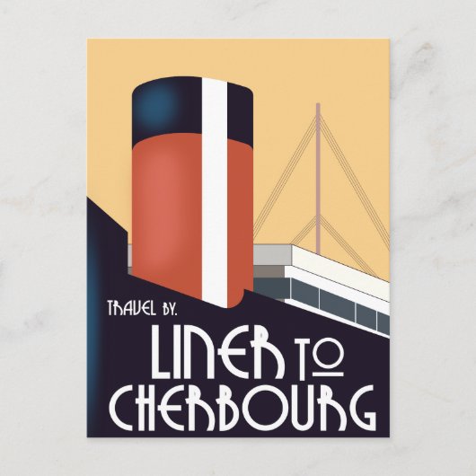 Liner aan Cherbourg Briefkaart (Voorkant)