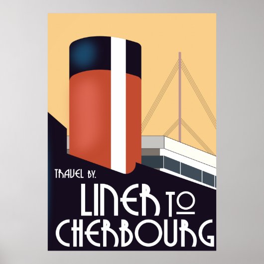 Liner aan Cherbourg Poster (Voorkant)