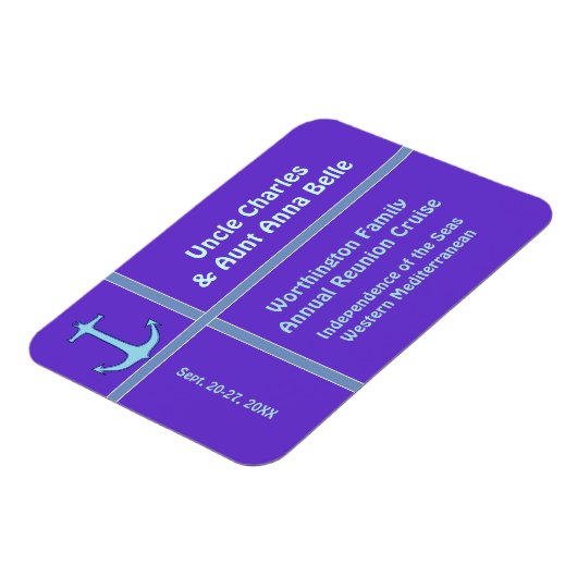 Liner Anchor Paarse Cabin Deurmarkering Magneet (Linkerzijde)