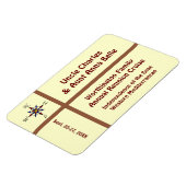 Liner Compass Yellow en bruin deurmerk Magneet (Linkerzijde)