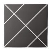 Lines Black White Decorative Tegeltje (Voorkant)