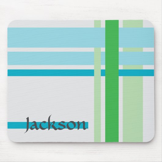 Lines in Blue and Lines in Green Muismat (Voorkant)