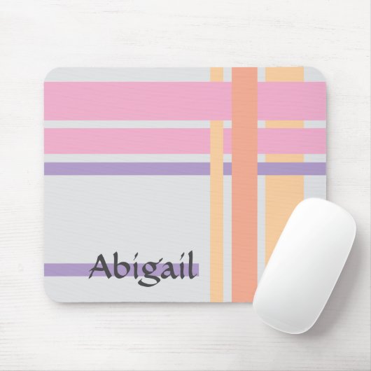 Lines in Pink and Lines in Orange Muismat (Met muis)