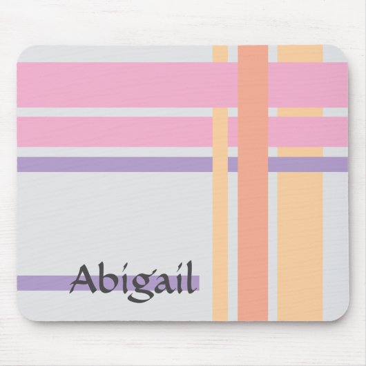 Lines in Pink and Lines in Orange Muismat (Voorkant)