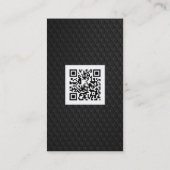 Lines of Force - metalen look elegantie met QR-cod Visitekaartje (Achterkant)