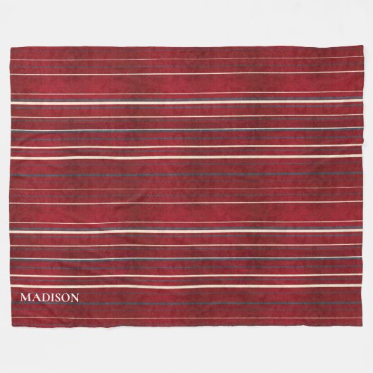 Lines Pattern Fleece Deken (Voorkant (Horizontaal))
