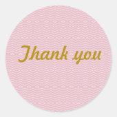 LINES PINK RONDE STICKER (Voorkant)