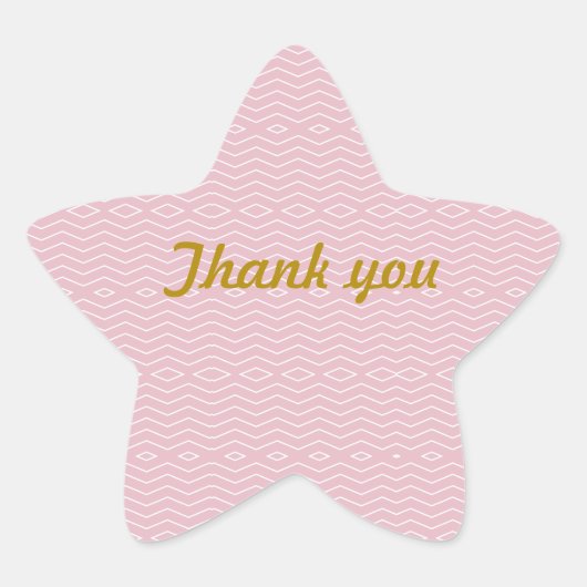 LINES PINK STER STICKER (Voorkant)