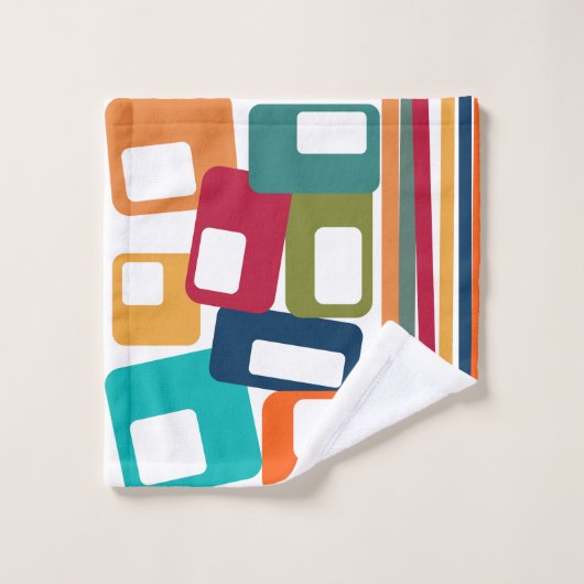 Lines & Rectangles Bad Handdoek (Wasdoekje)