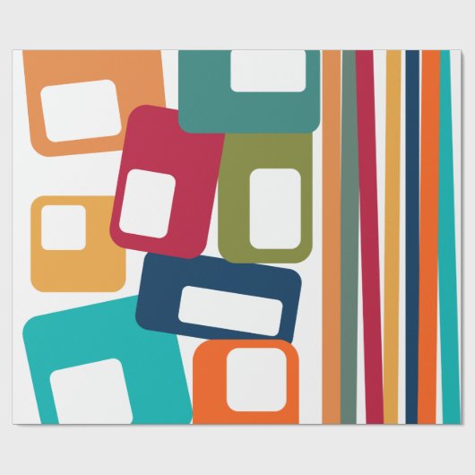 Lines & Rectangles Cadeaupapier (Vlak)