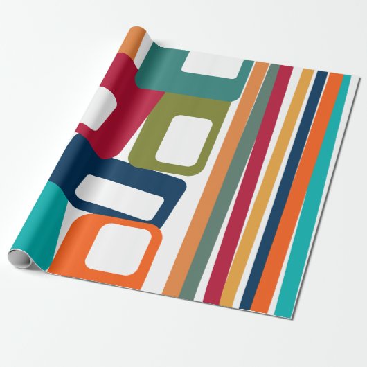 Lines & Rectangles Cadeaupapier (Uitgerold)