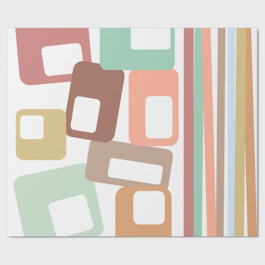 Lines & Rectangles Cadeaupapier (Vlak)