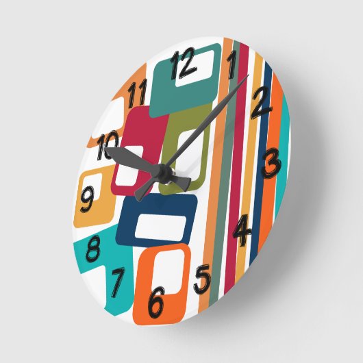 Lines & Rectangles Ronde Klok (Hoek)