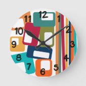 Lines & Rectangles Ronde Klok (Voorkant)