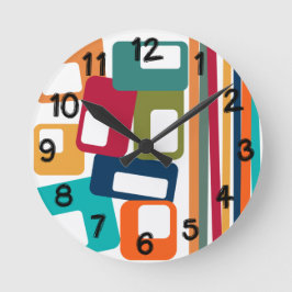 Lines & Rectangles Ronde Klok