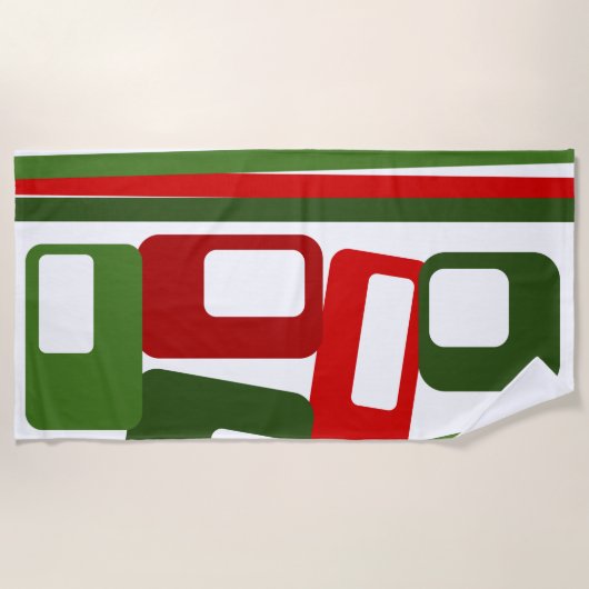 Lines & Rectangles Strandlaken (Voorkant)