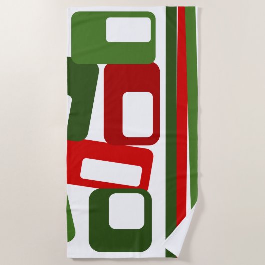 Lines & Rectangles Strandlaken (Voorkant)