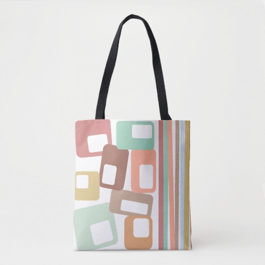 Lines & Rectangles Tote Bag (Voorkant)