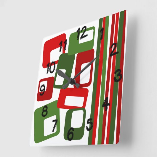 Lines & Rectangles Vierkante Klok (Hoek)