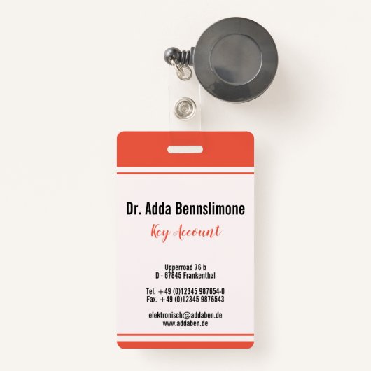 Lines Red-reeks Badge (Voorkant met intrekbare)