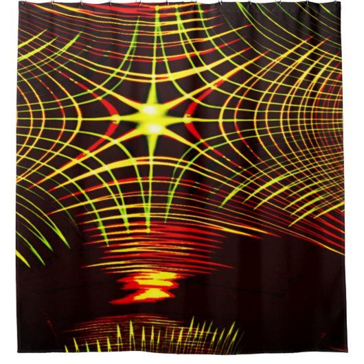 Lines that repeat in wave and light effect? douchegordijn (Voorkant)