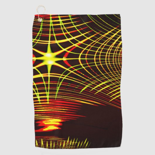 Lines that repeat in wave and light effect? golfhanddoek (Voorkant)