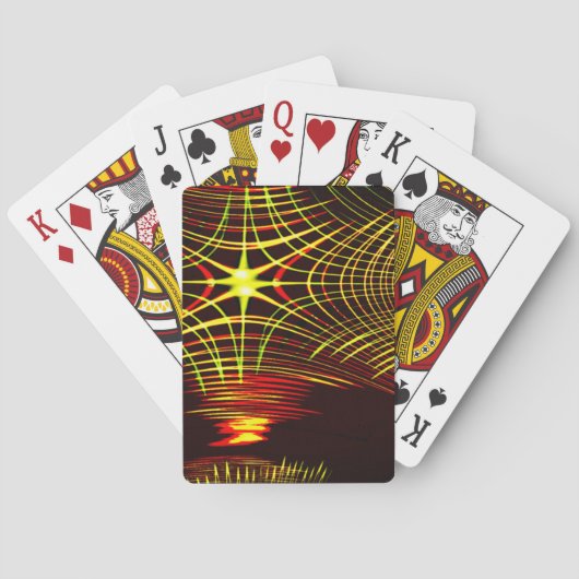 Lines that repeat in wave and light effect? pokerkaarten (Achterkant)