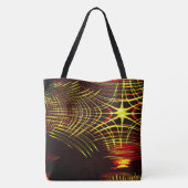 Lines that repeat in wave and light effect? tote bag (Achterkant)