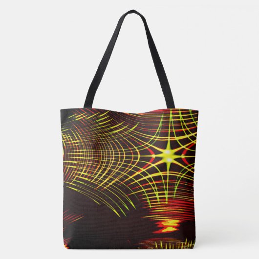 Lines that repeat in wave and light effect? tote bag (Achterkant)