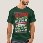 Linesman Wireman Facts Elektricien Onderdeel T-shirt (Voorkant)