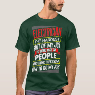  Linesman Wireman Facts Elektricien Onderdeel T-shirt