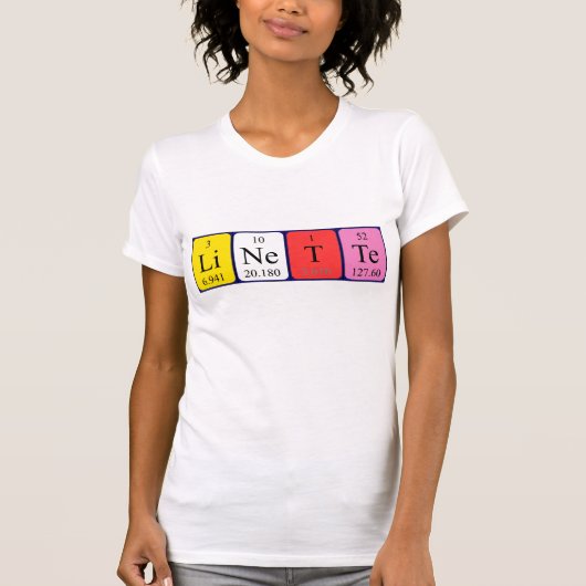 Linette periodiek shirt van de lijstnaam (Voorkant)