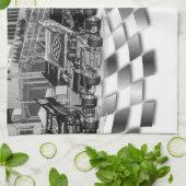 Lineup-scharnige Sprint-auto's starten Theedoek (Gevouwen)